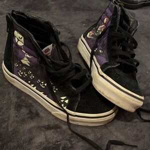 Vans Black High-Top Sneakers Graphic Panels NIGHTMARE BEFORE CHRISTMAS